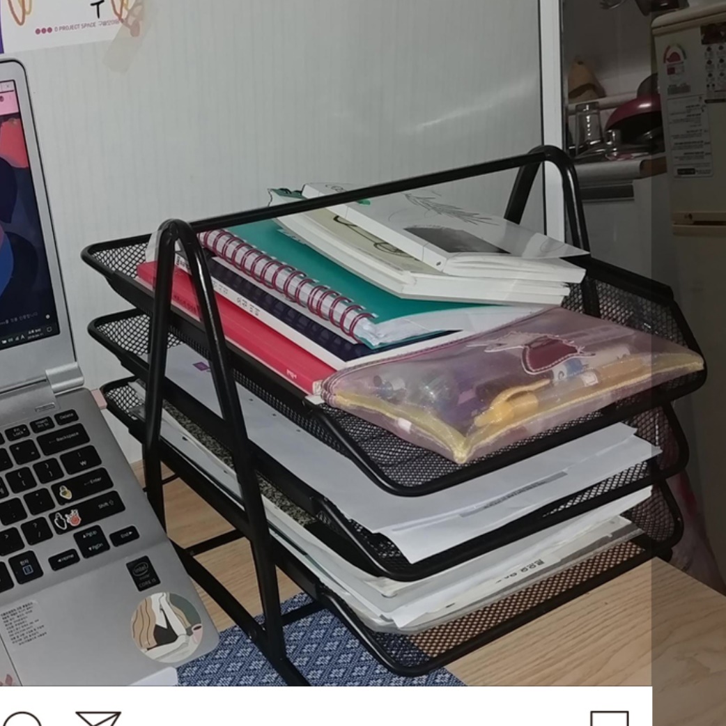 책상위수납장 지류함 작은 서랍장 좁은 공간 수납장 3단