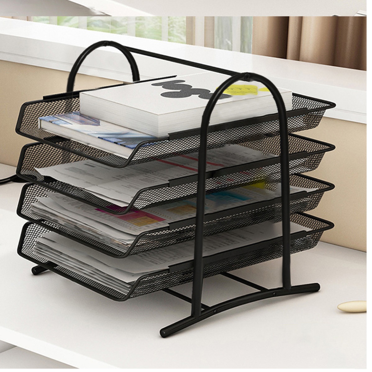 책상위수납장 지류함 작은 서랍장 좁은 공간 수납장 3단