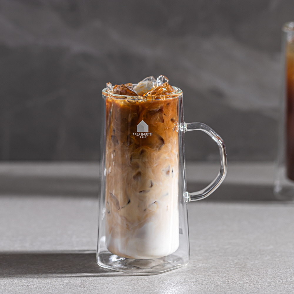 까사무띠 이중 내열 유리컵 더블월 홈카페 맥주잔 / 300ml, 1개, 호프