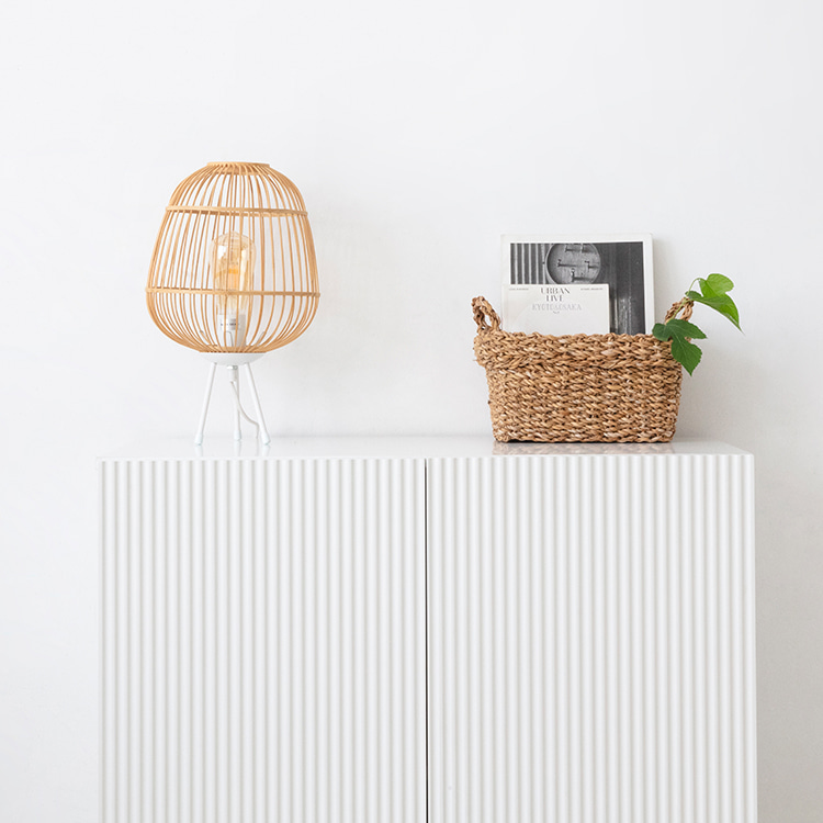 템바보드 수납장 폭좁은 화이트 높은 거실장 원룸 미니 템파보드