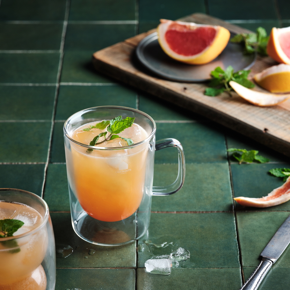 까사무띠 이중 내열 유리컵 더블월 홈카페 맥주잔 / 280ml, 2개, 비엔나