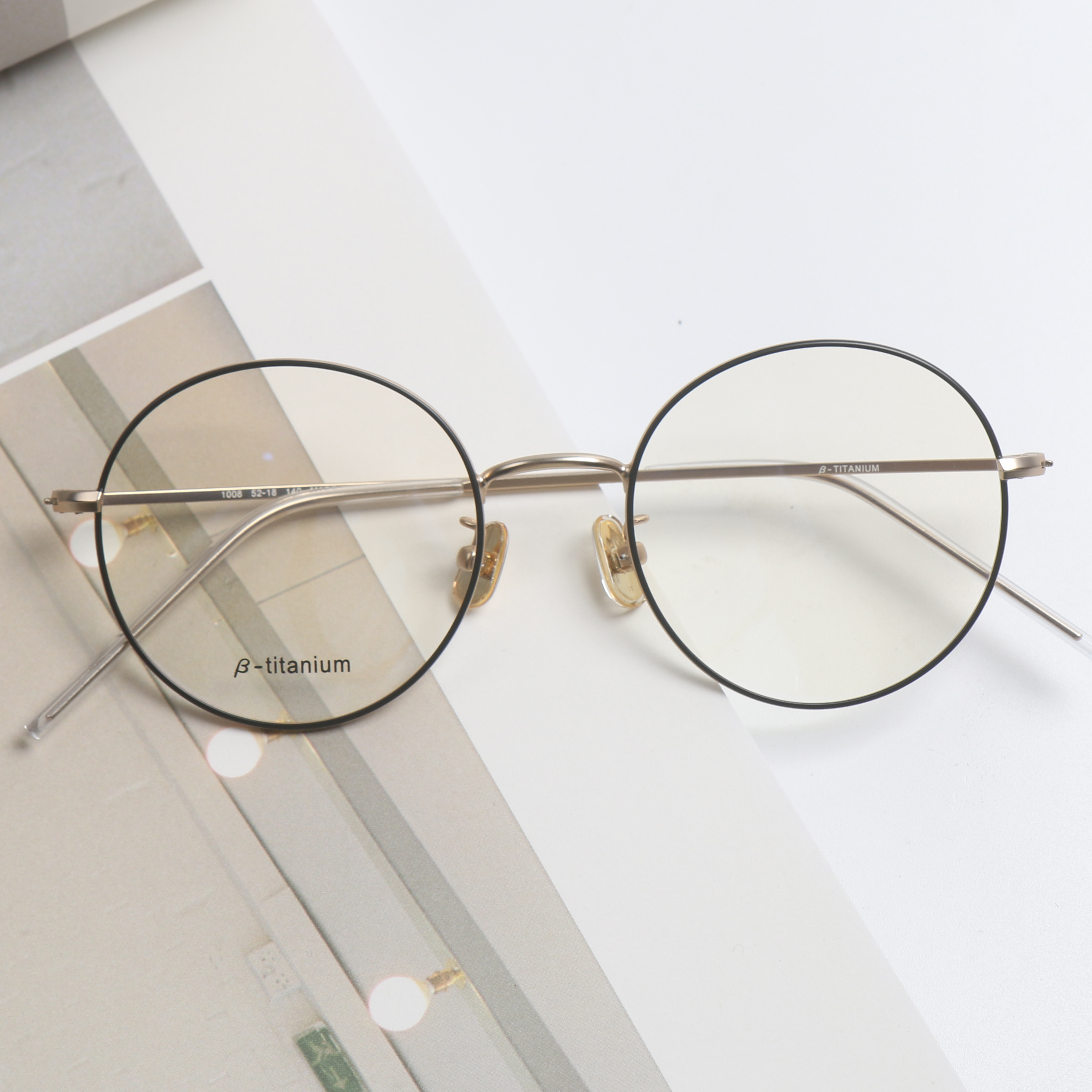 티타늄 안경테 남자 여자 블루라이트 차단 안경 변색 렌즈 전자파 자외선 금테