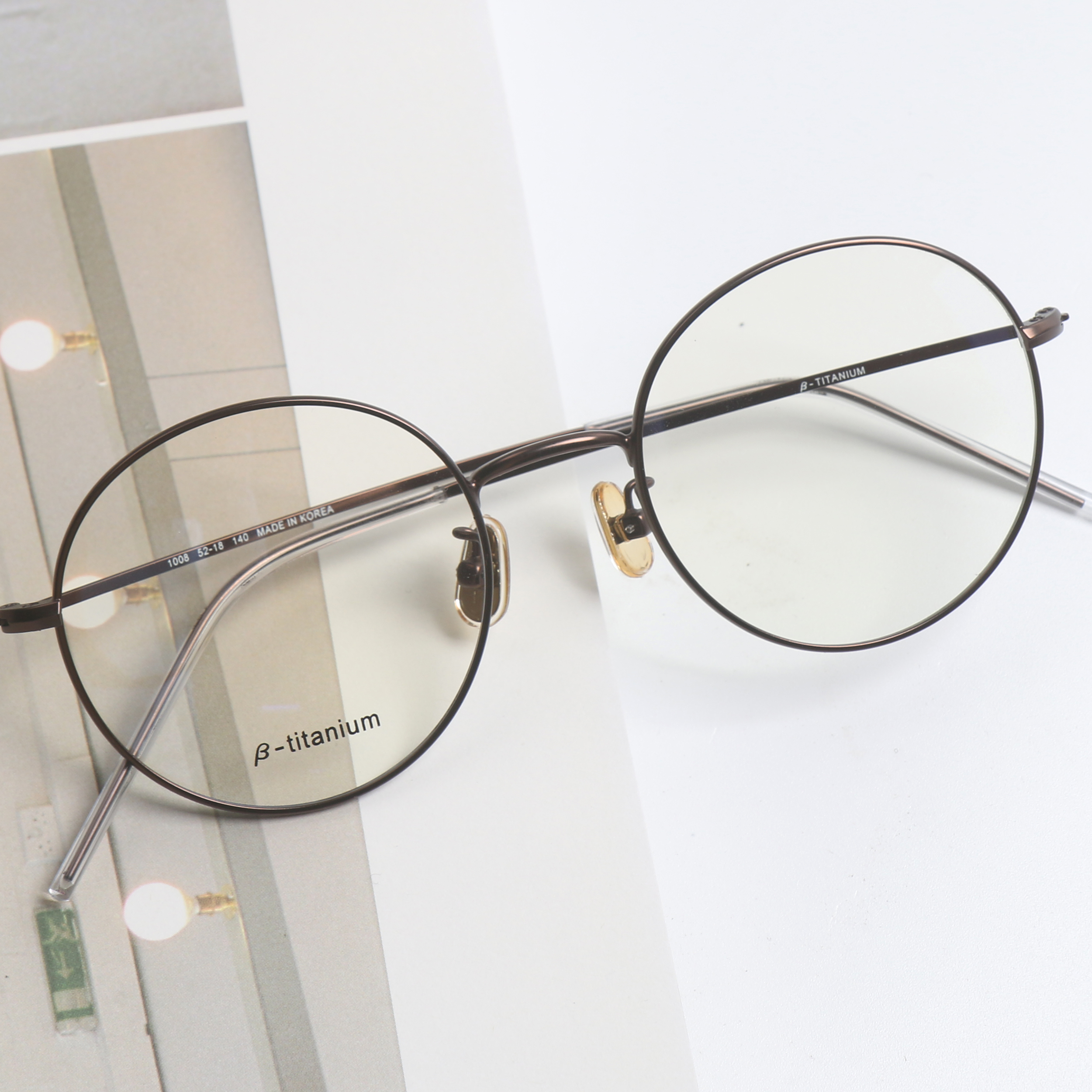 티타늄 안경테 남자 여자 블루라이트 차단 안경 변색 렌즈 전자파 자외선 금테