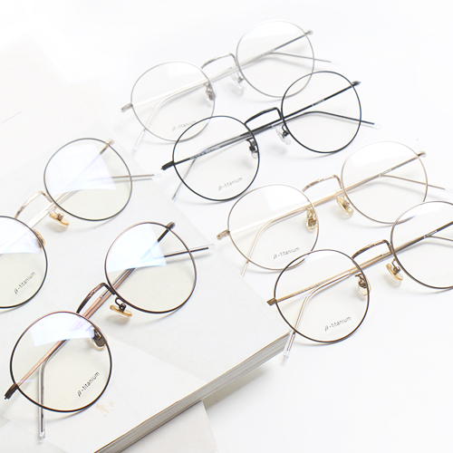 티타늄 안경테 남자 여자 블루라이트 차단 안경 변색 렌즈 전자파 자외선 금테