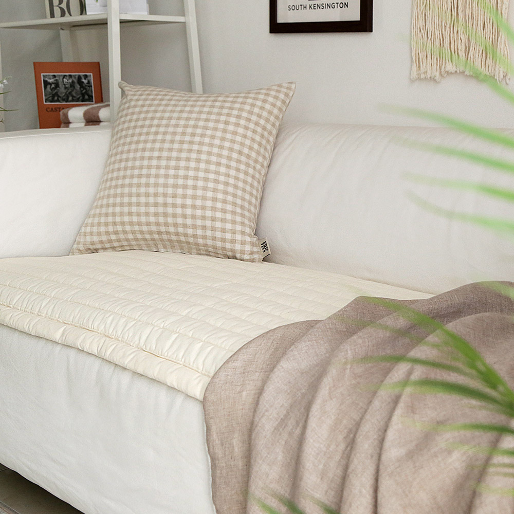 (색상추가)주문제작 맞춤 사계절 광목 순면 누빔 소파패드 다용도 침대패드