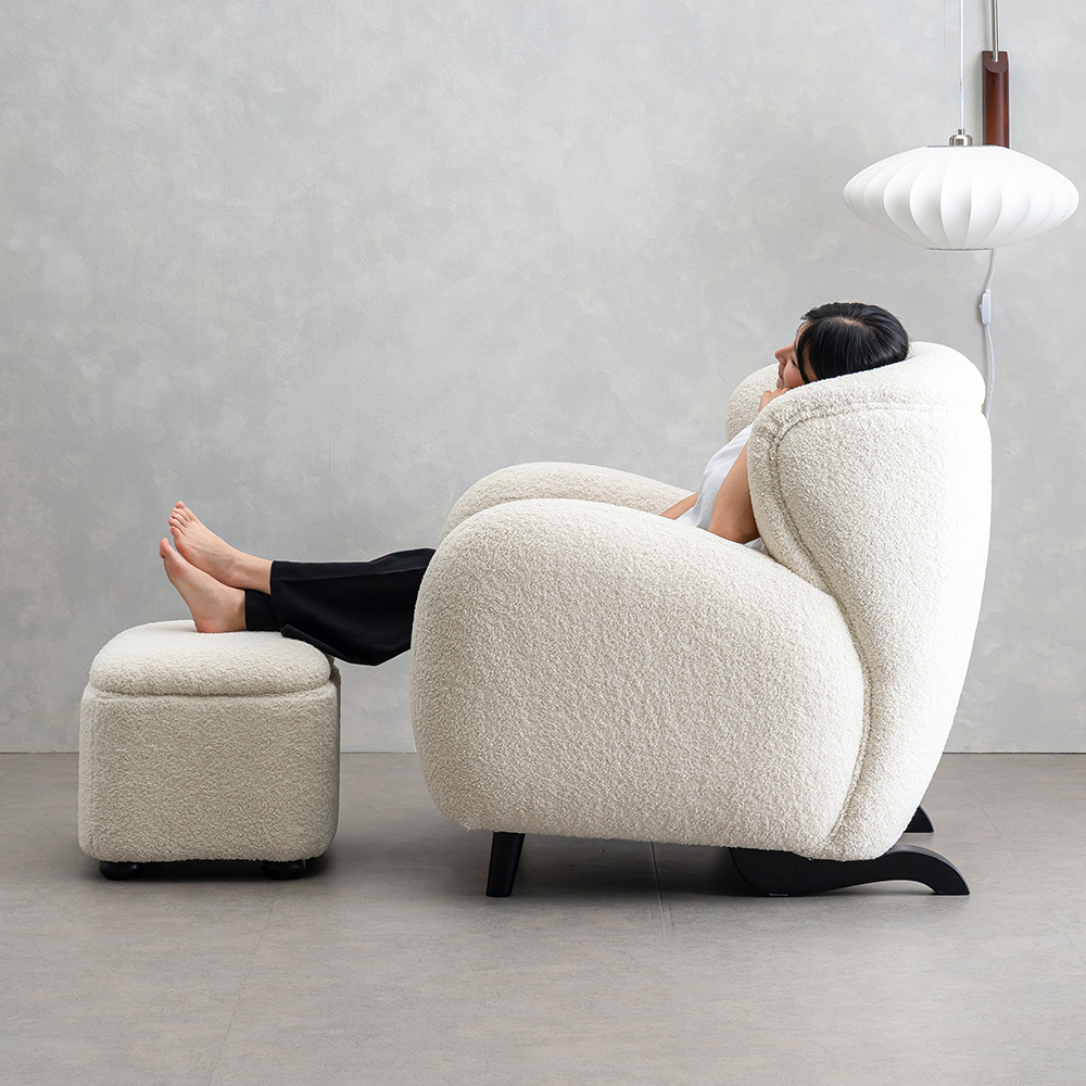 (희망일배송) 바비 양털 소파 편안한 부클레 패브릭 소파 +스툴Event