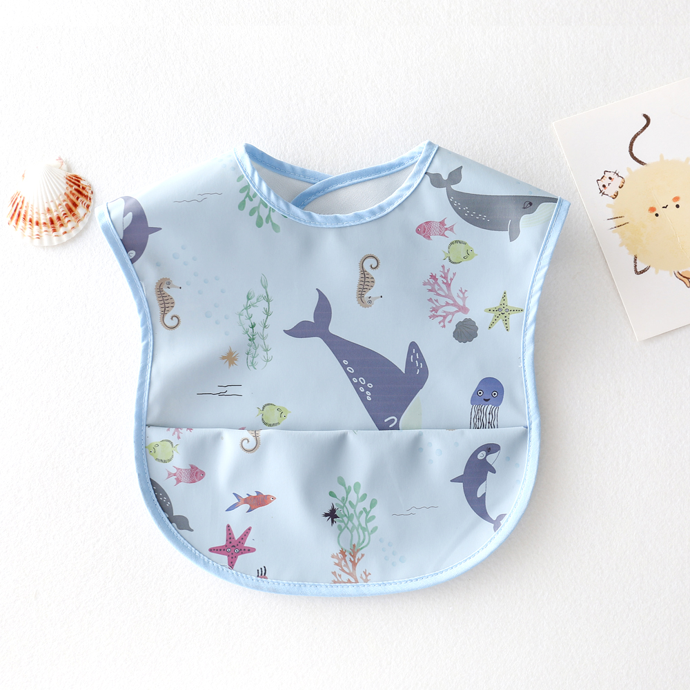 르메이어 아기턱받이 민소매 방수 자기주도 이유식