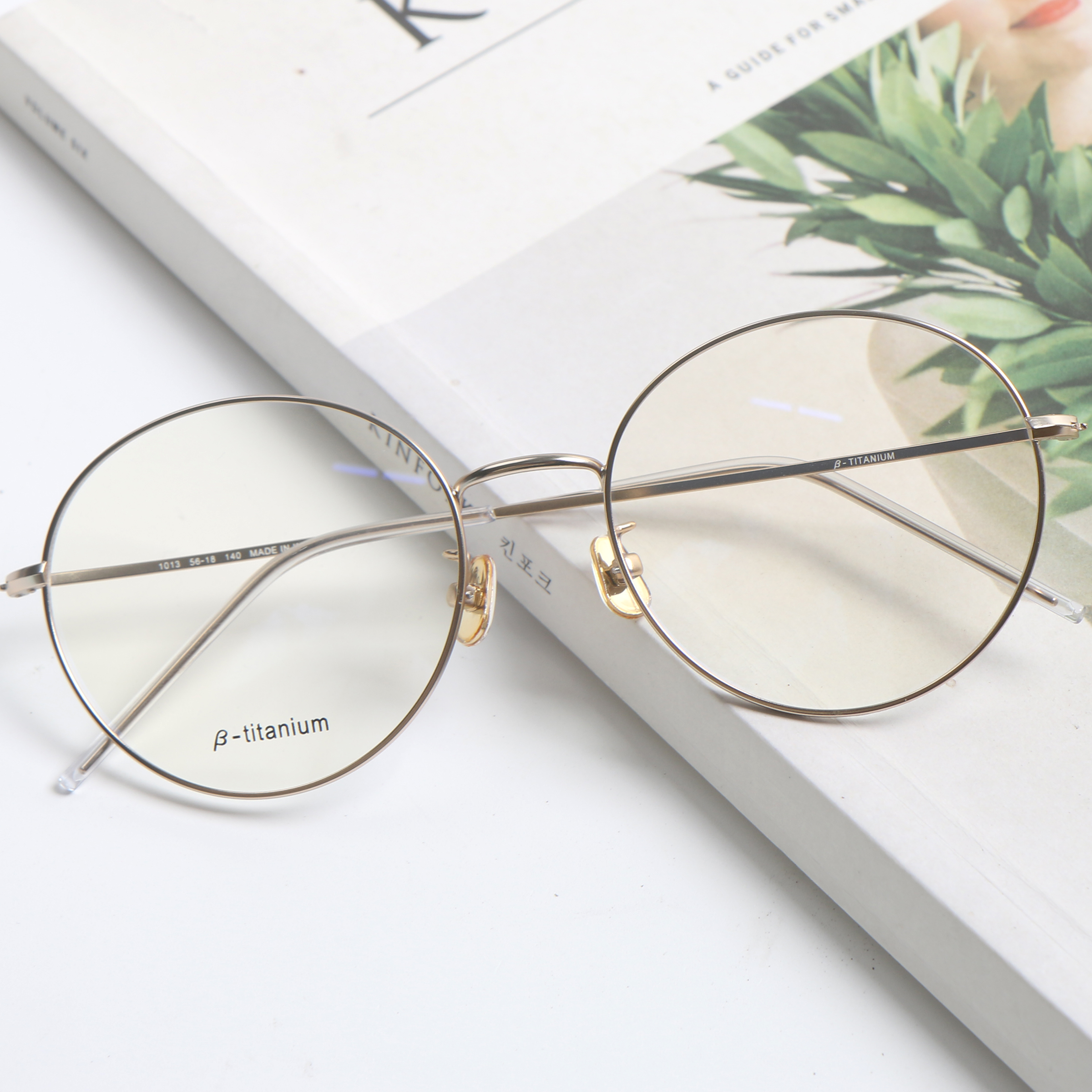 오버사이즈 동글이 베타 티타늄 대두 안경테 블루라이트 시력보호 전자파 자외선안경