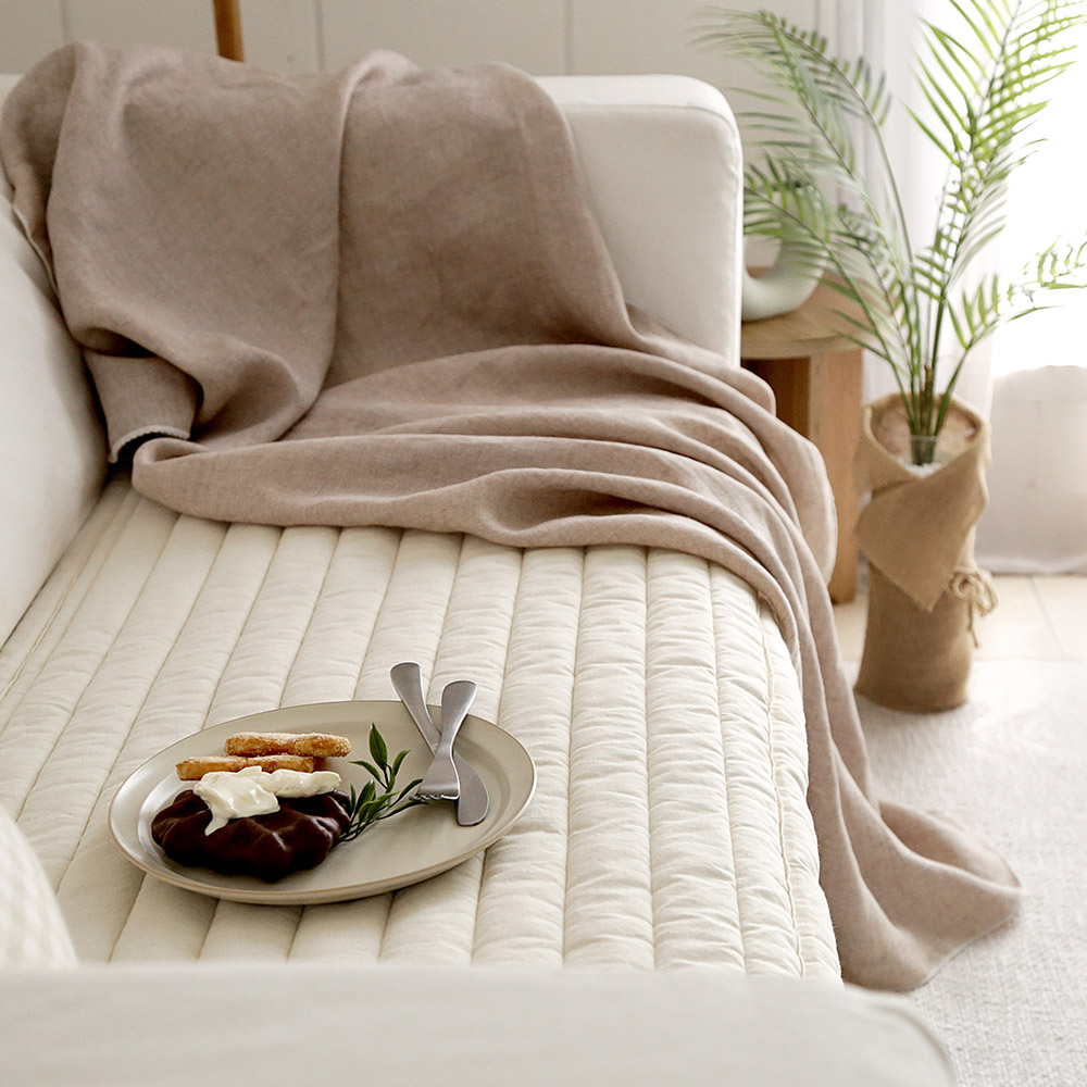 (색상추가)주문제작 맞춤 사계절 광목 순면 누빔 소파패드 다용도 침대패드