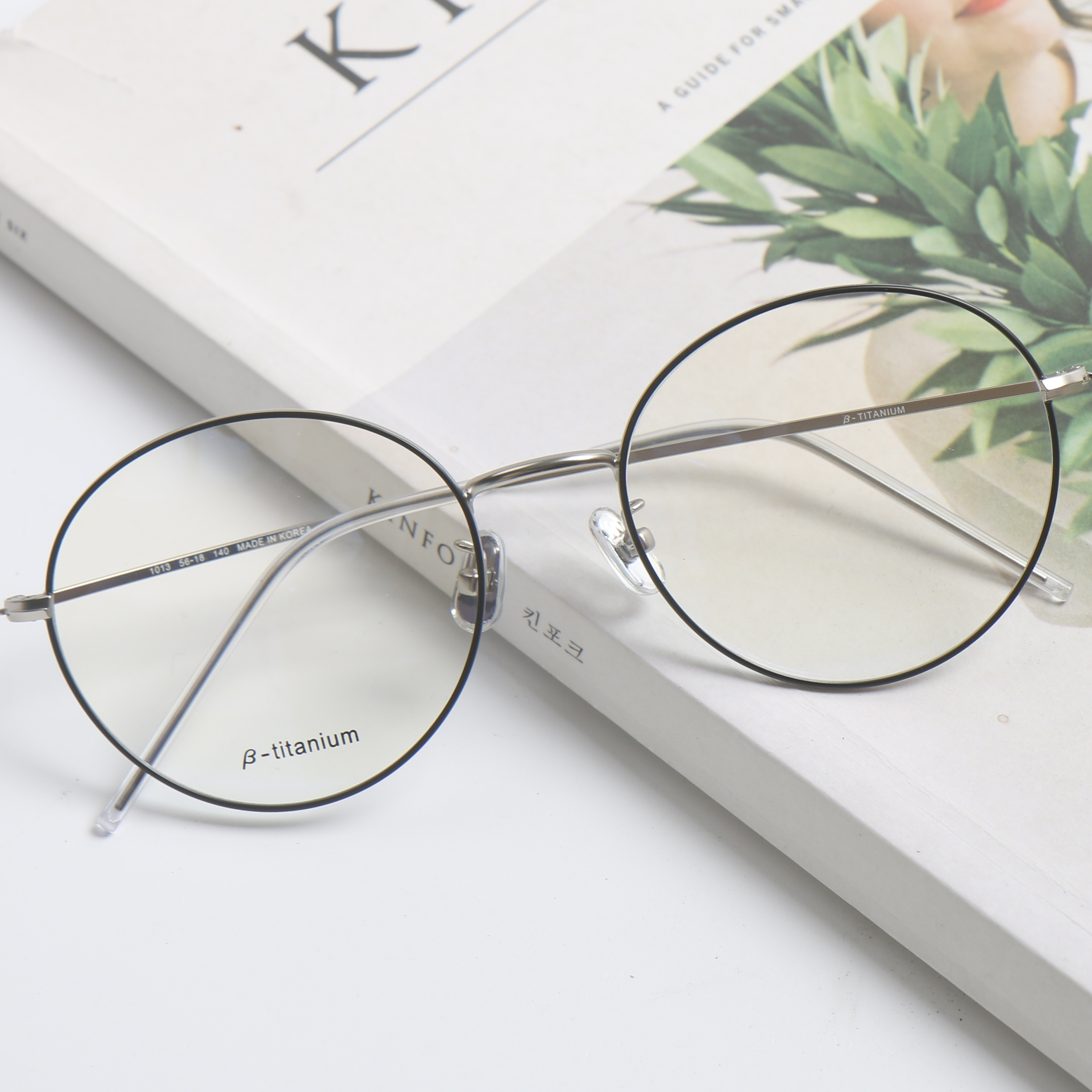 오버사이즈 동글이 베타 티타늄 대두 안경테 블루라이트 시력보호 전자파 자외선안경
