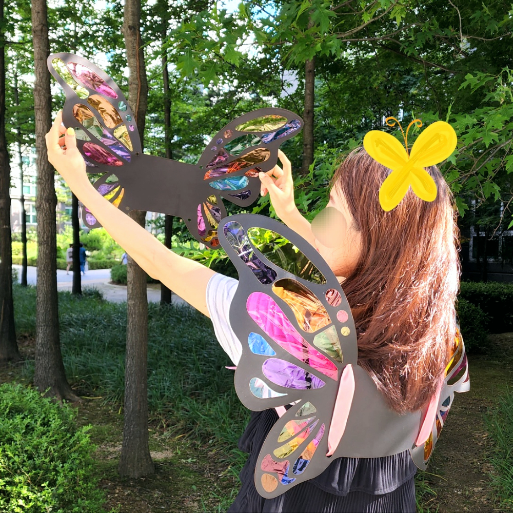 셀로판지 썬캐쳐 놀이 나비 날개 만들기 DIY 키트 여름 미술활동 이미지 7