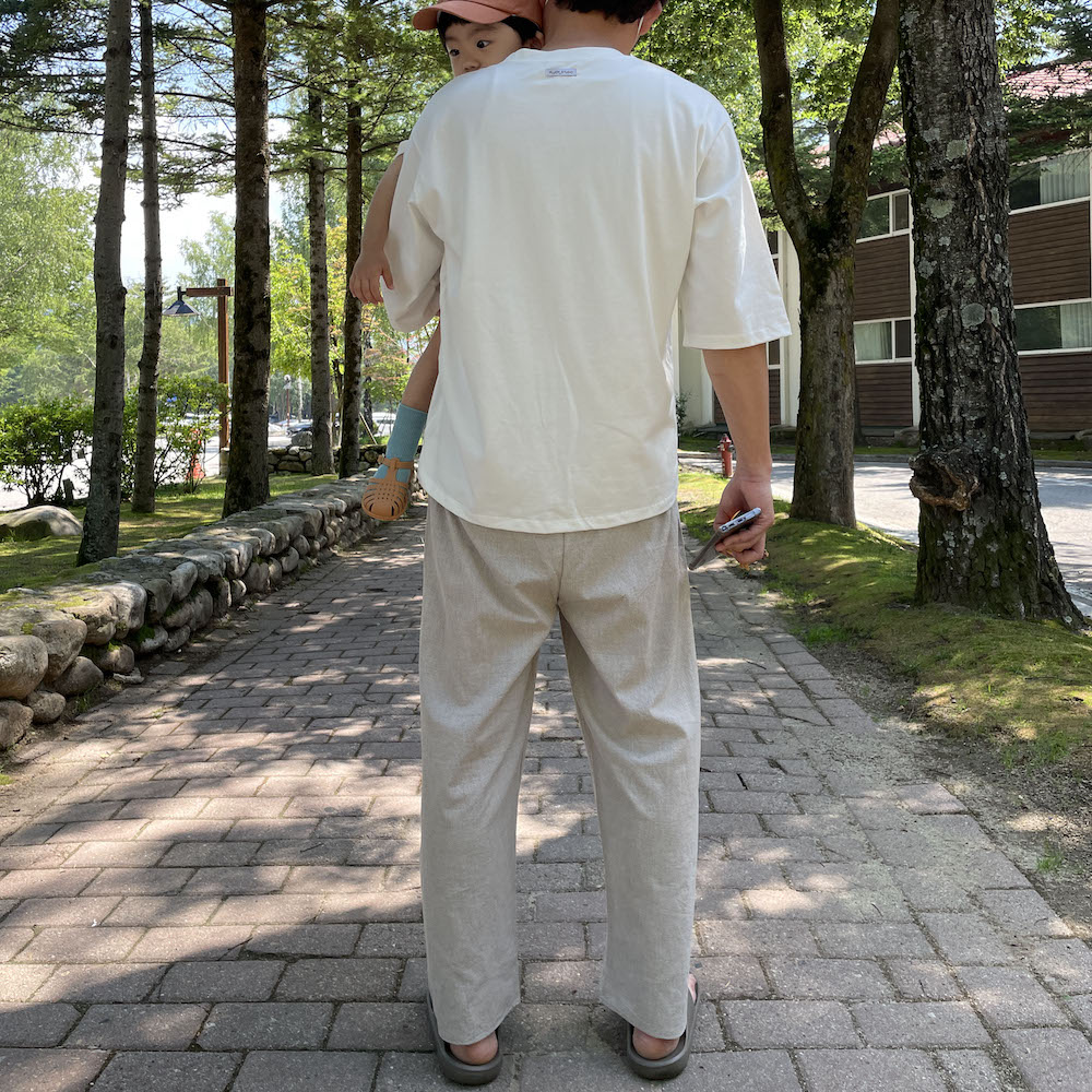 (파자마팬츠)자체제작 내츄럴팬츠 엄마 아빠 커플룩 시원한 긴바지 상세 이미지 5