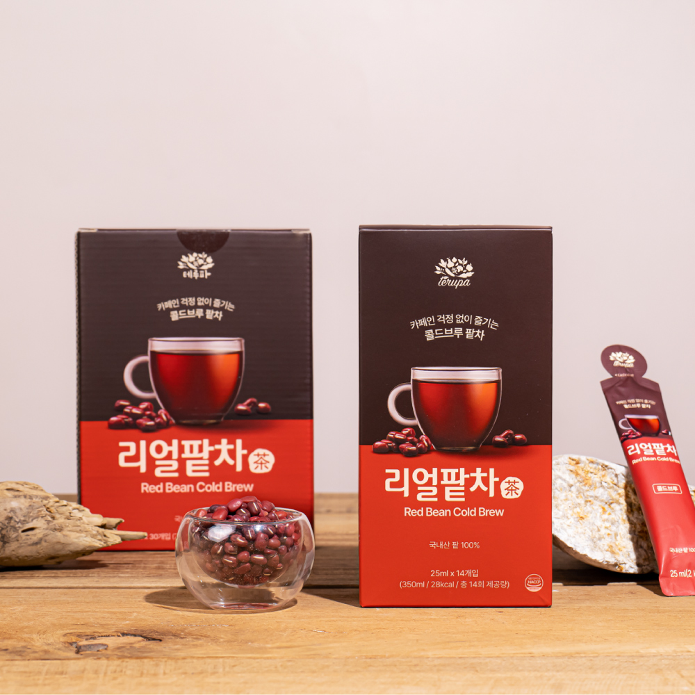테루파 리얼팥차 30T 국산 팥물 액상 카페인없는 커피대용차 건강차 임산부 좋은차 : 테루파