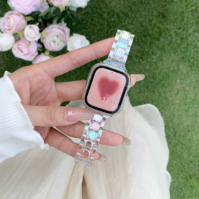 애플워치 투명스트랩 오로라 슬림 여름 10 8 7 se 2 40mm 41mm