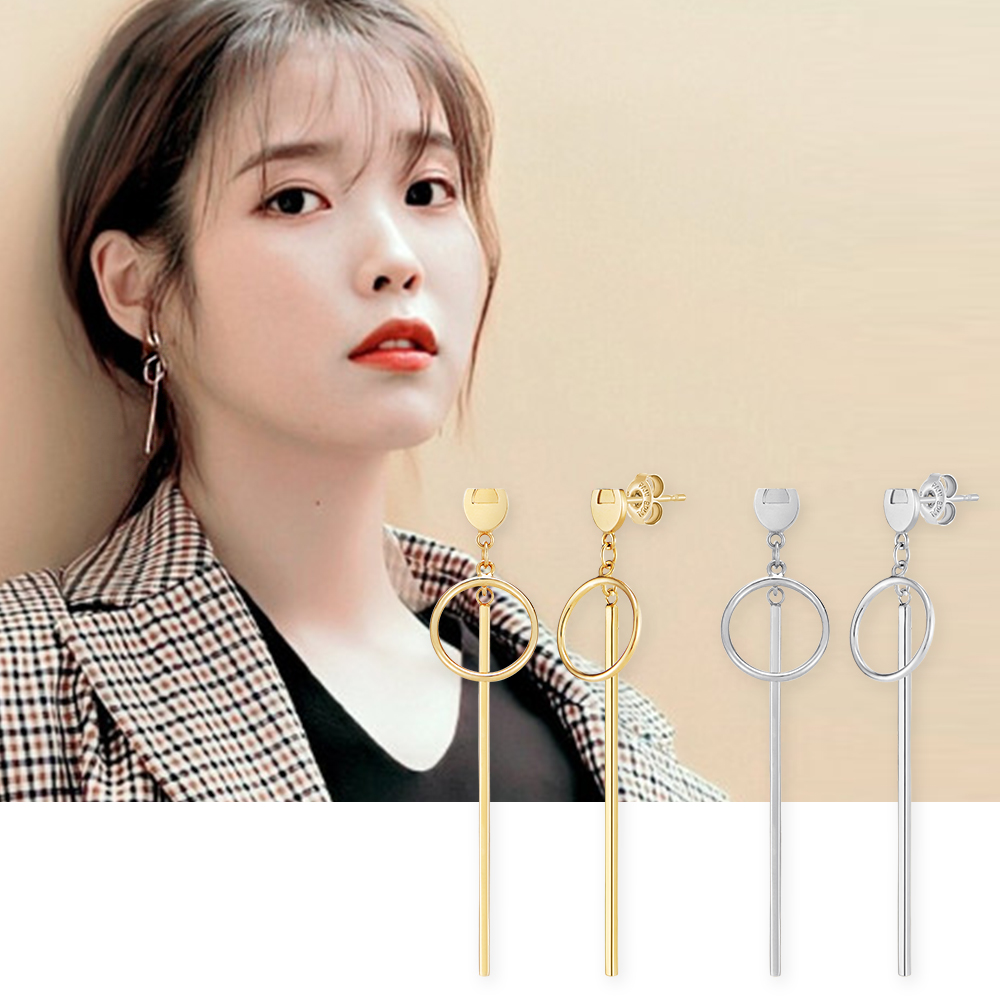 아이유 귀걸이 폴브리알 시그니처 하프 실버 귀걸이 PASE032S 30대 선물 - 상품 이미지