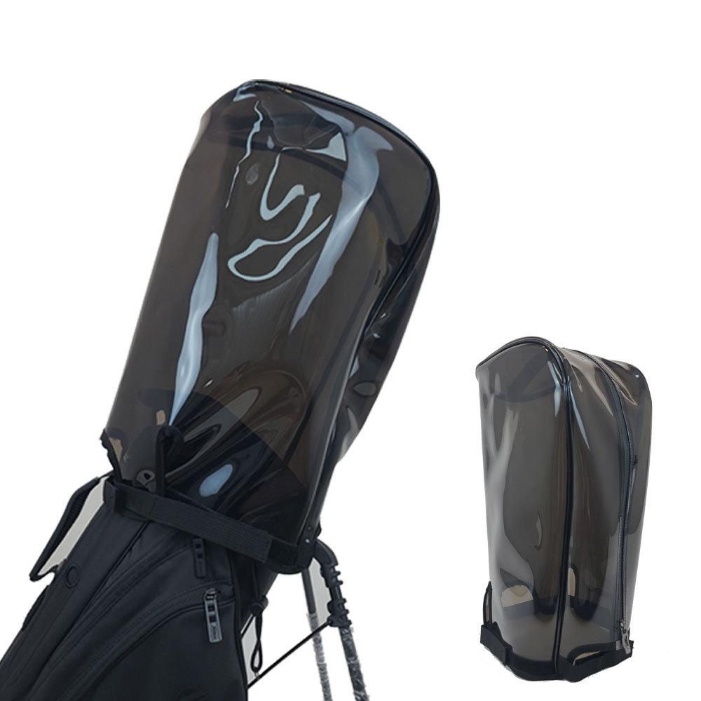 리젠시 TPU 골프백 후드커버 벨크로 캐디백 블랙 투명 방수 헤드커버 이미지 3