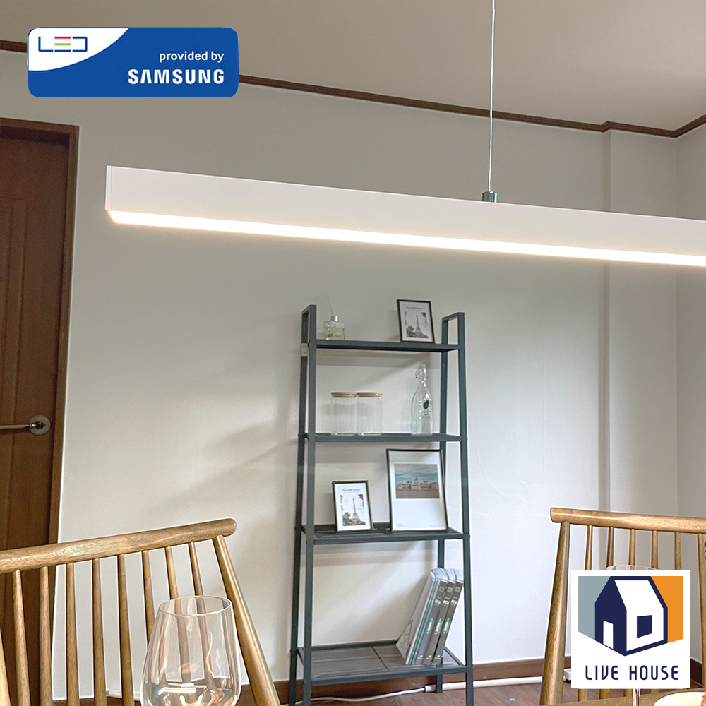 식탁조명 라인 펜던트 조명 일자 4인 화이트 사각 LED 전등