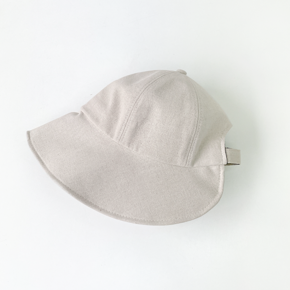 워싱 린넨 여성 자외선차단 벙거지모자 와이어 벨크로 보넷 버킷햇