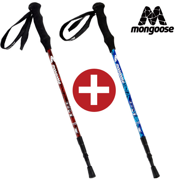 몽구스 라이트 3단 등산스틱 2개1세트 듀랄루민 등산용품