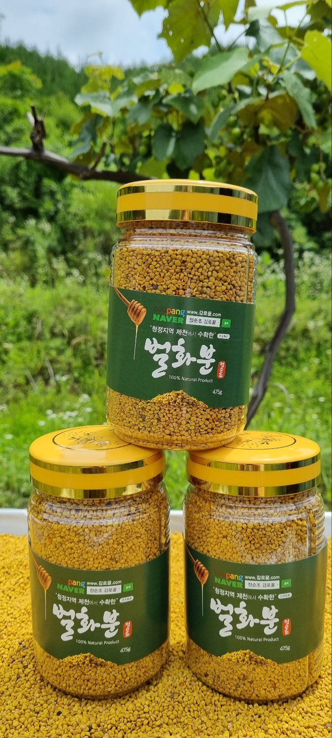 건강한 오리지널 벌꿀 정순조 감로꿀 벌화분 550g 유리병+나무수저 - 상세 이미지 2