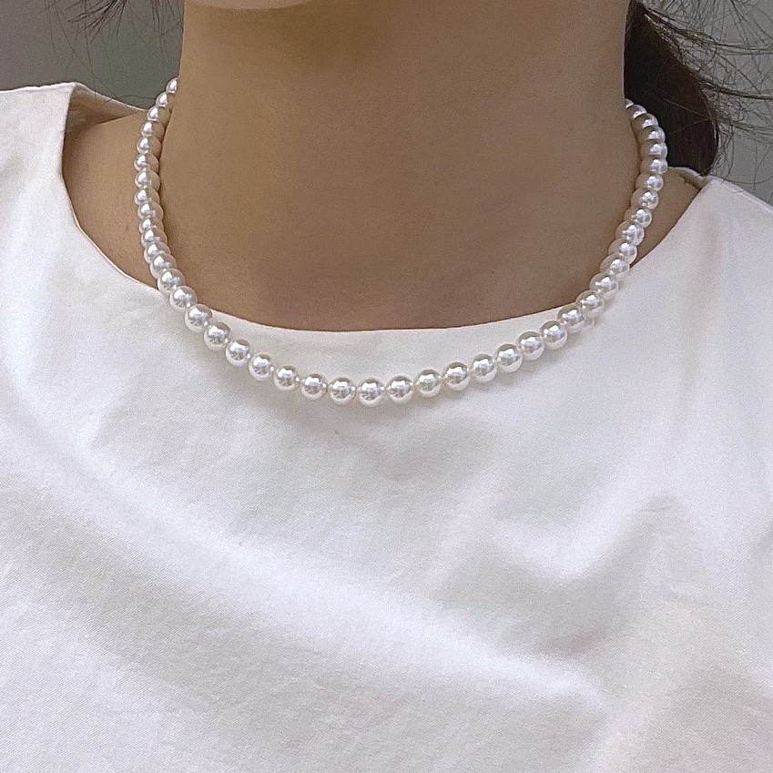 진주 목걸이 3종 남자 여자 롱 초크 명품 목걸이 - 상세 이미지 2
