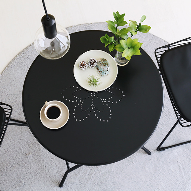 야외용테이블 테라스 피크닉 발코니 옥상 정원 접이식 테이블 FLOWERPUNCH