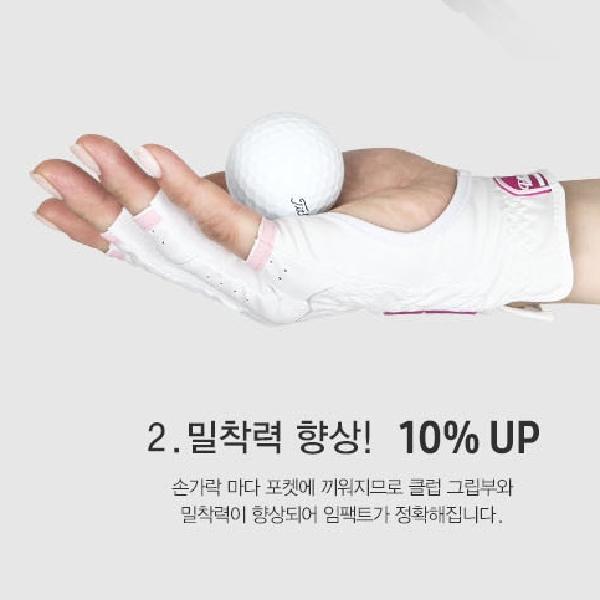 오른손 여성 프로 땀골프장갑 골프반장갑 손등가리개 - 상세 이미지 4