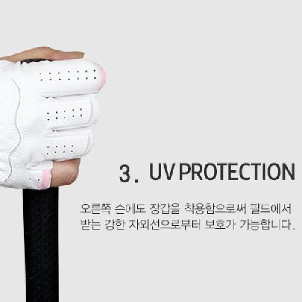 오른손 여성 프로 땀골프장갑 골프반장갑 손등가리개 - 상세 이미지 5