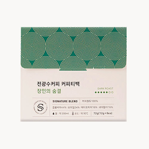 전광수커피 티백커피 장인의숨결 6개입, 1개 - 상품 이미지