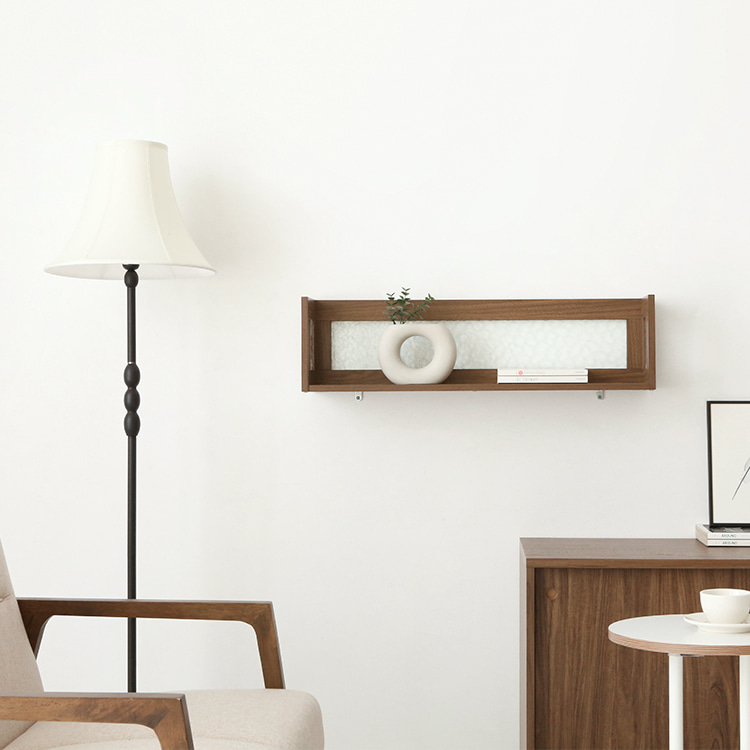 펨바 벽선반 800mmx200mmx220mm, 1단, 브라운 5458.6521 - 상세 이미지 2