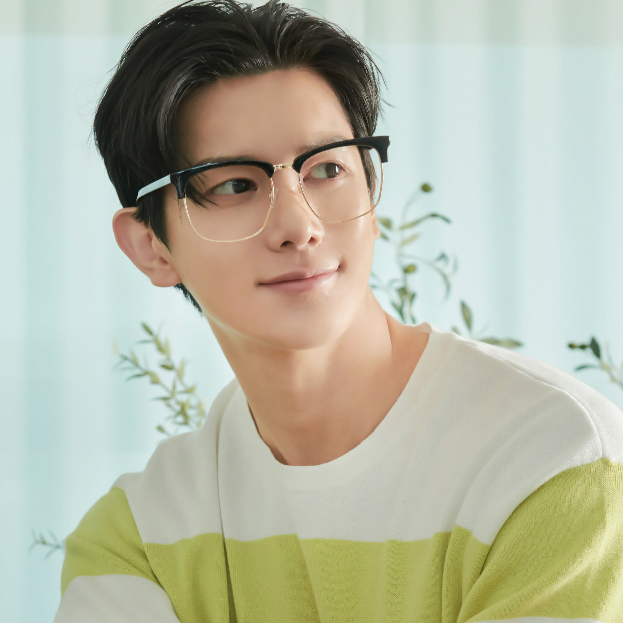 남자 사각 투명 가벼운 하금테 하은테 반뿔테 반테 빅사이즈 대두 블루라이트차단 안경