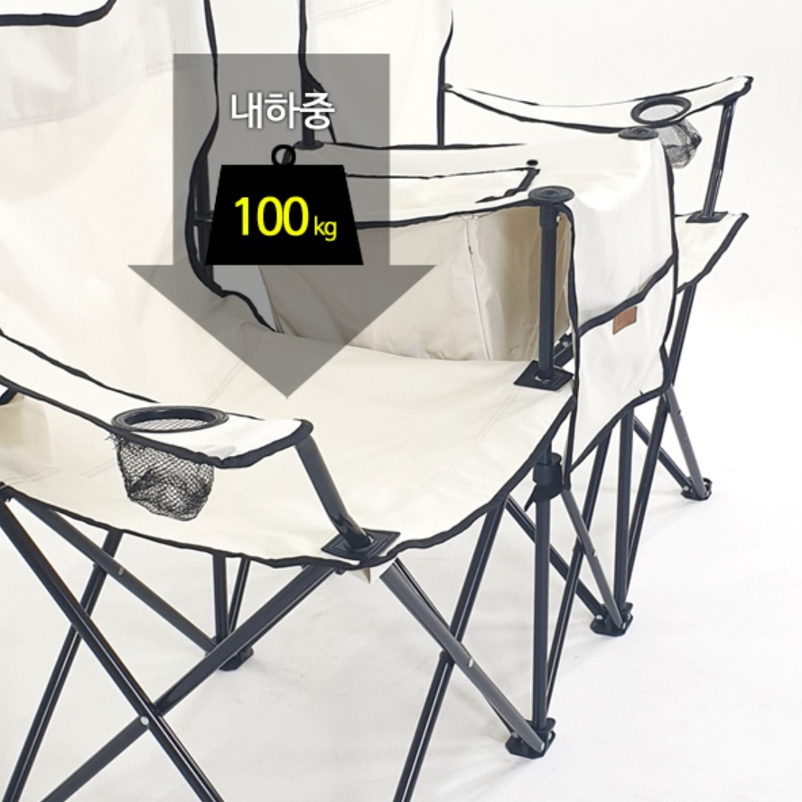 감성 파라솔 의자 휴대용 접이식 의자 2인용 캠핑 의자