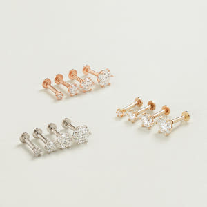 [0.8mm]14K 인터널 모이사나이트 다이아 육발 라블렛 피어싱 솔직 후기 | 실사용자 리뷰 분석 - 상품 이미지 3