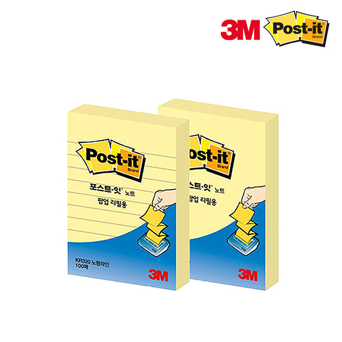 3M 포스트잇 팝업리필 점착 메모지 KR-320 - 상품 이미지