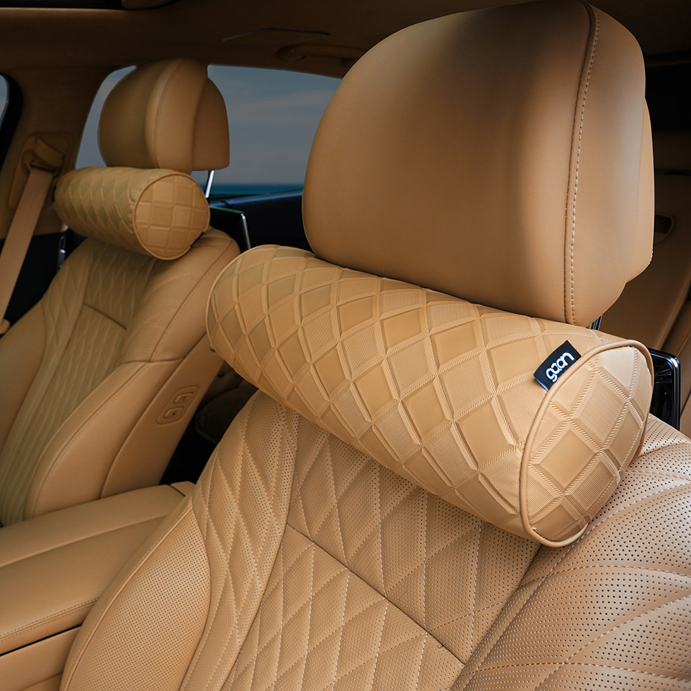 가온 차량용 목쿠션 오니핏 프리미엄 가죽 퀼팅 목베개 1개 제품 이미지