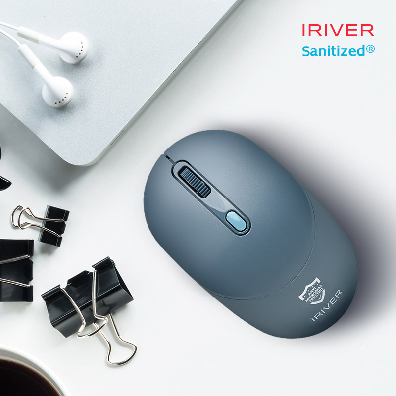 아이리버 항균 MEDIC-MB1 무소음 듀얼모드 멀티페어링 무선 블루투스 마우스 스모키그린