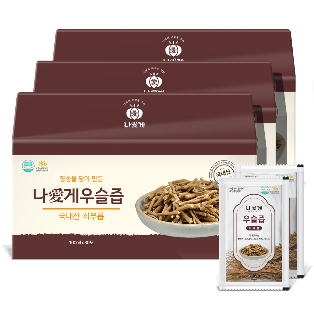 나애게 우슬즙 90팩 쇠무릎 우슬 뿌리 우슬초 - 상품 이미지