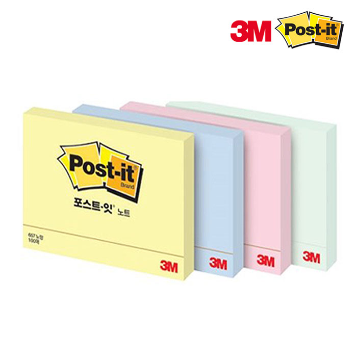 3M 포스트잇 파스텔 노트 점착 메모지 657 102x76mm - 상품 이미지