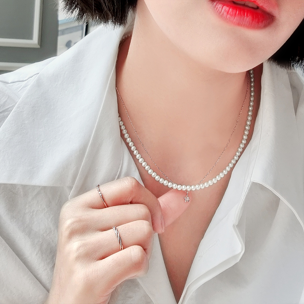 14k가드링 14케이 18k 여성 명품 검지 중지 약지 레이어드 금 실 반지 우정링 - 상세 이미지 3