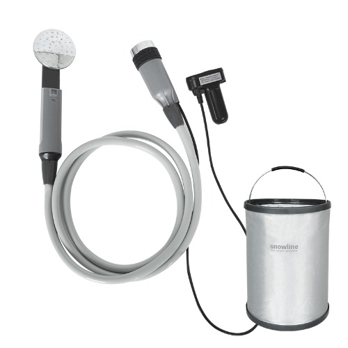 [스노우라인] 아웃도어 샤워기 세트 야외 캠핑용샤워기 충전식