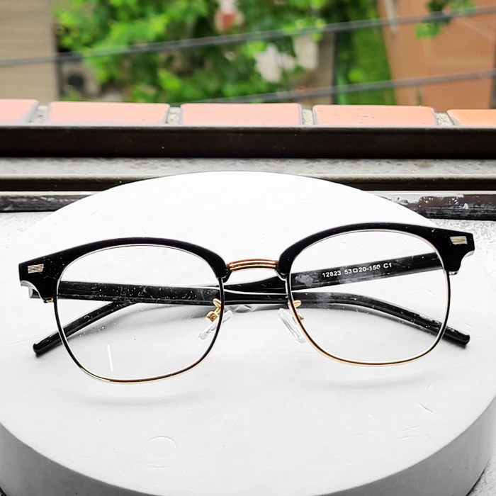 남자 여자 사각 투명 가벼운 하금테 하은테 반뿔테 반테 패션 블루라이트차단 안경 E386
