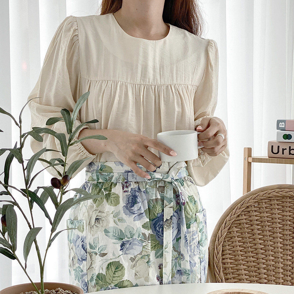 한스데이 하프 에이프런 어린이집 유치원교사 플로리스트 예쁜 허리 앞치마 하프 가드닝핑크