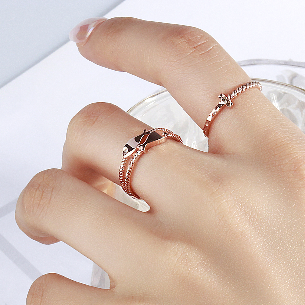 두줄 더블 물고기 반지 애끼 검지 데일리 우정 미스 링 수능 선물 14K 18K 엄마 - 상세 이미지 4