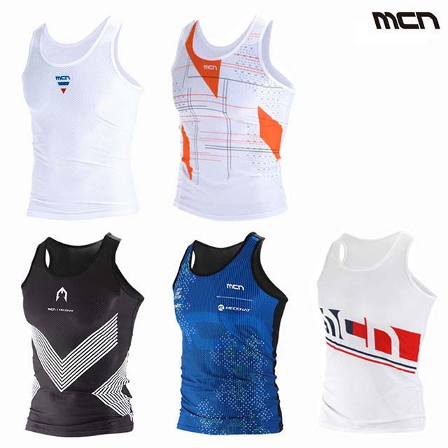 MCN 자전거 이너웨어 베이직 아이스터치 기능성 냉감 민소매 망사 메쉬 베이스레이어 - 메인 이미지