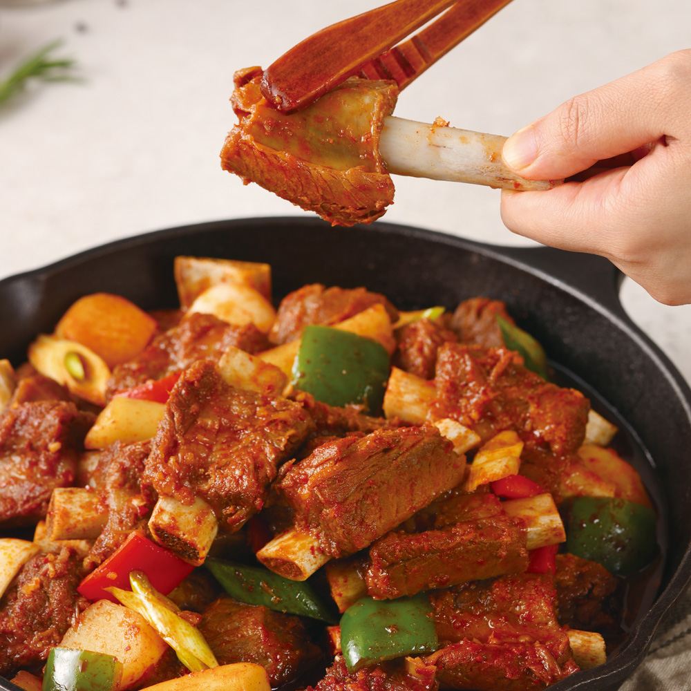 등갈비찜 국내산 돼지갈비 쪽갈비 밀키트 1kg
