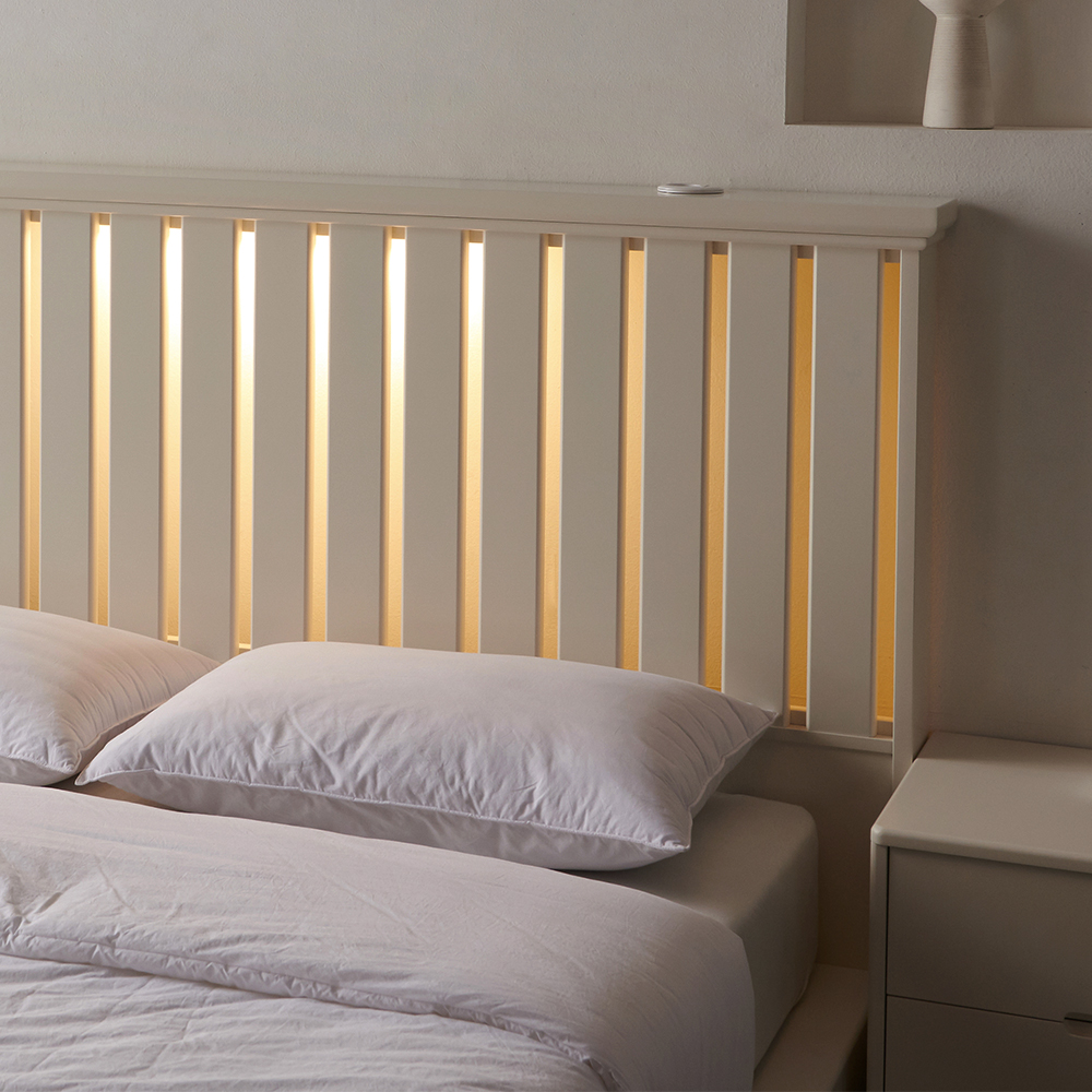 모든데이 신혼 부부 조명 도장 침대 프레임 퀸 킹 사이즈 Q/K공용