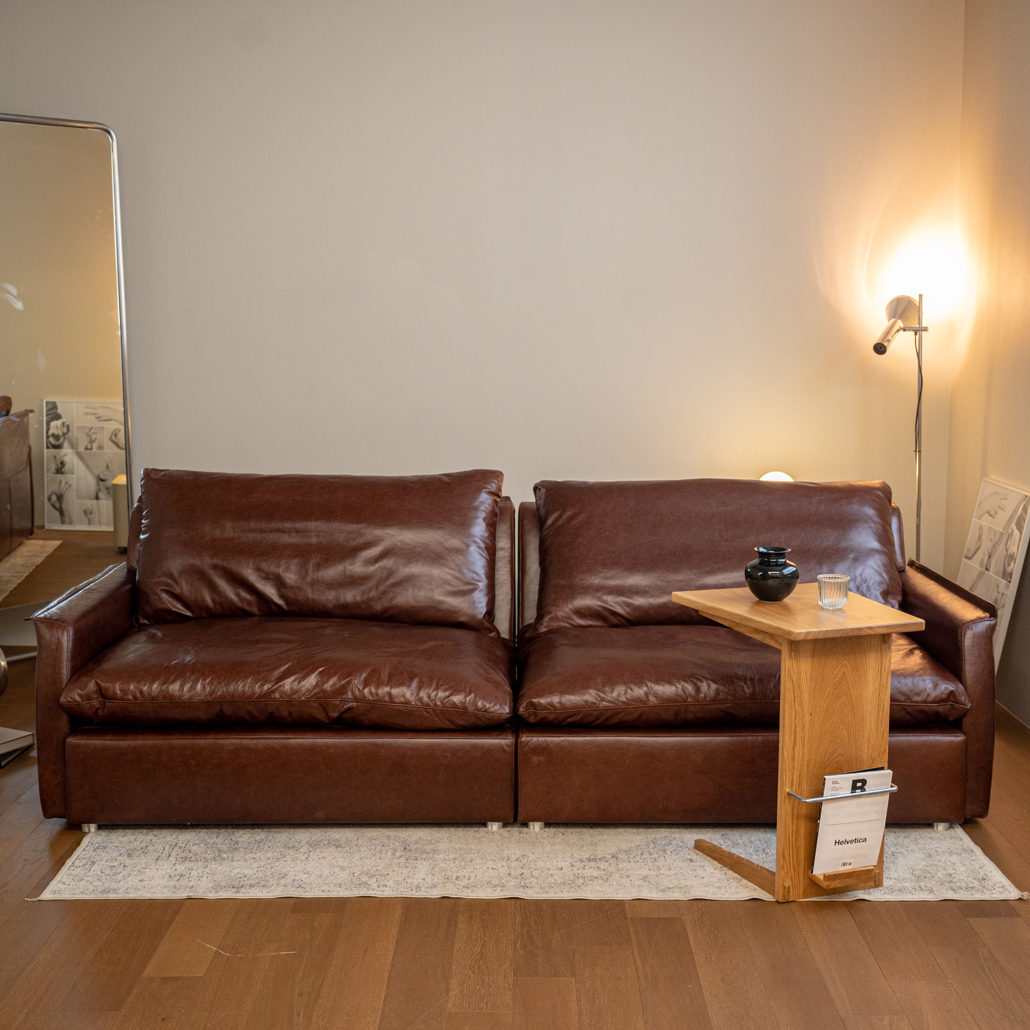 가죽소파 감탄구스 이태리 내추럴 통가죽 천연면피 모듈소파 전체가죽 PH10 빈티지 블랙 브라운