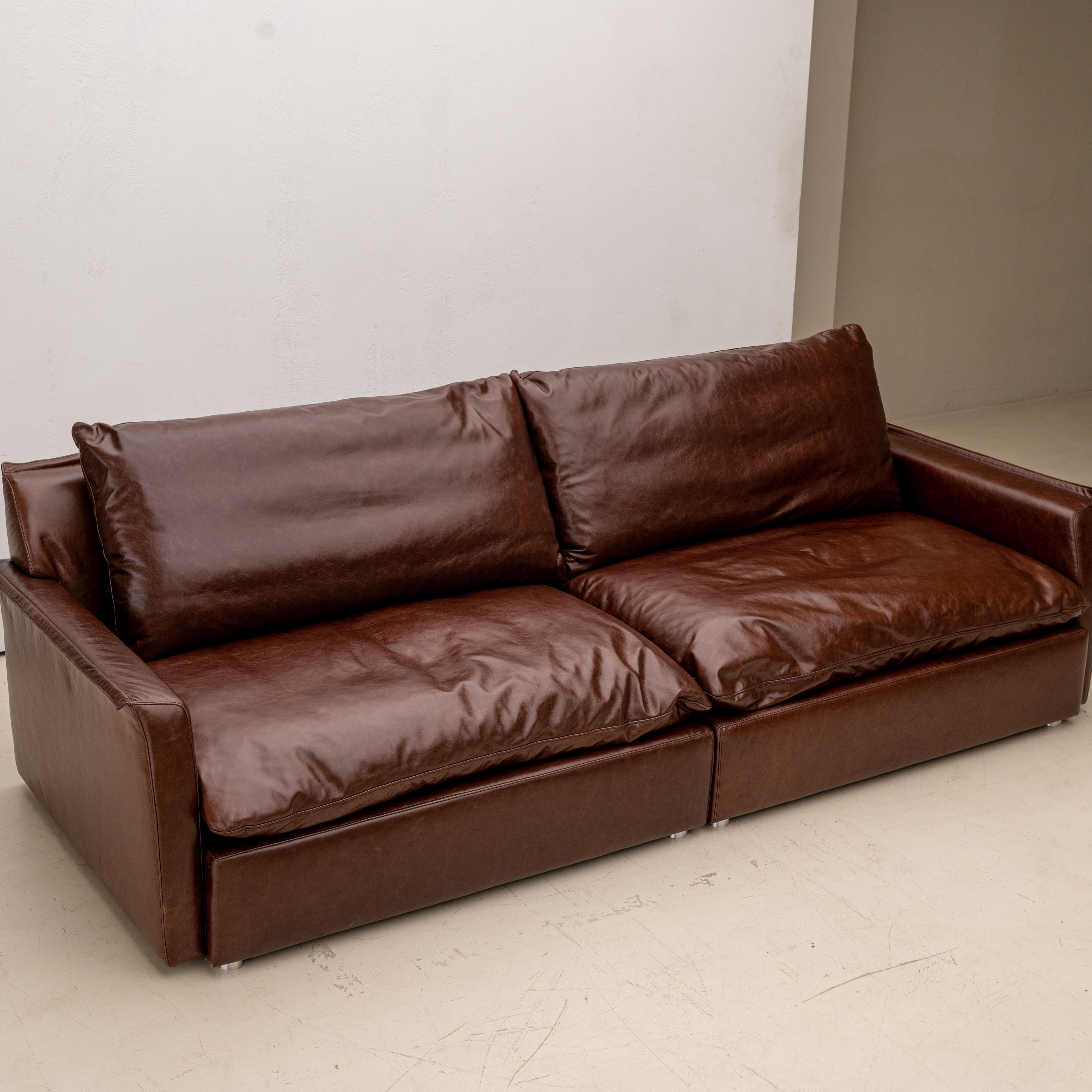 가죽소파 감탄구스 이태리 내추럴 통가죽 천연면피 모듈소파 전체가죽 PH10 빈티지 블랙 브라운