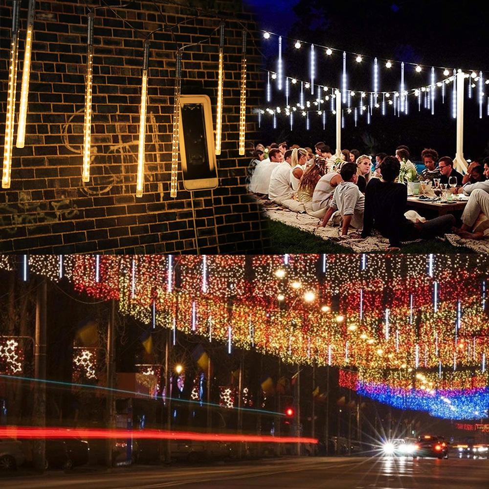 태양광 트리전구 줄조명 LED 트리등 야외 조명 스노우폴