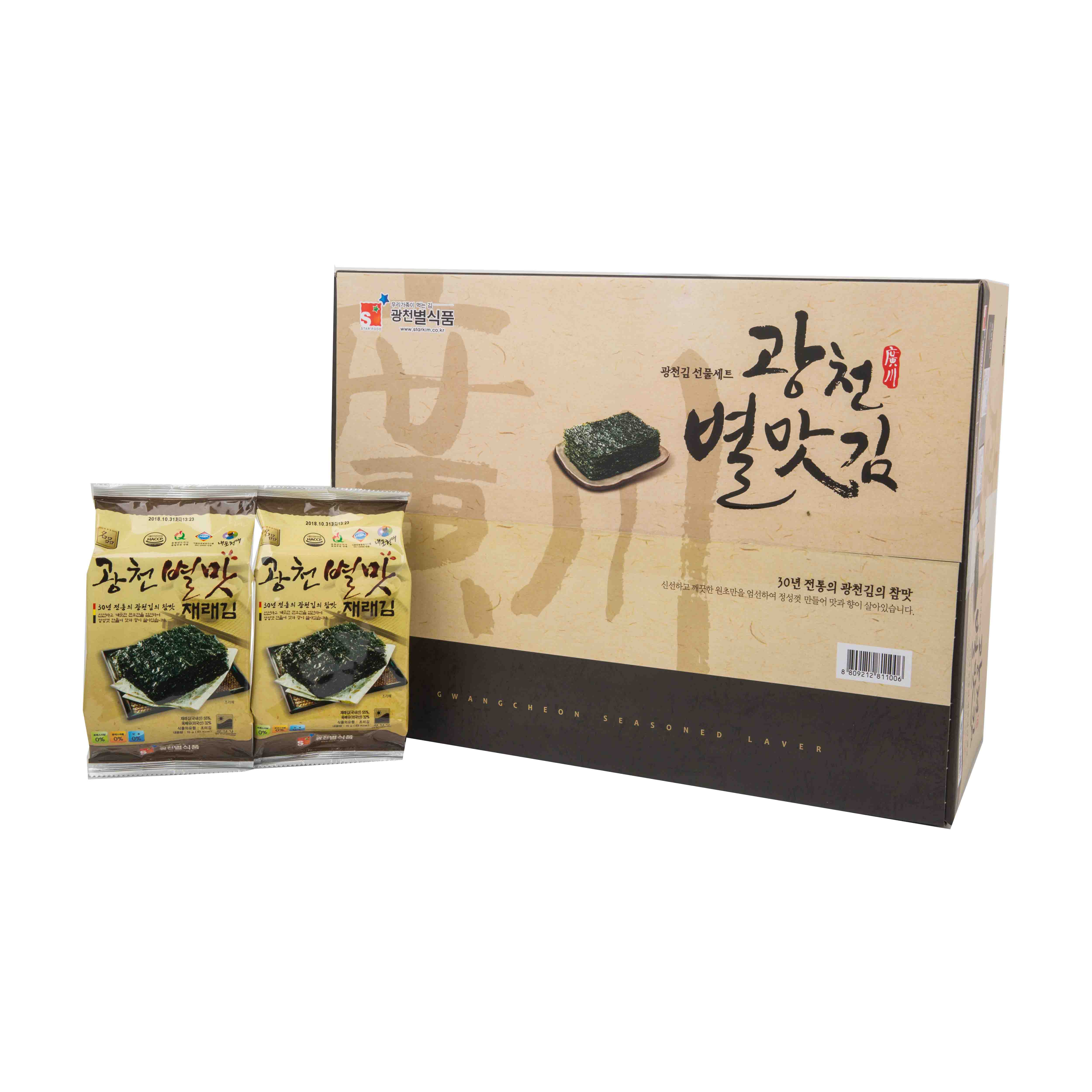 광천 별맛김 선물세트 식탁김 재래조미김 15g 24봉